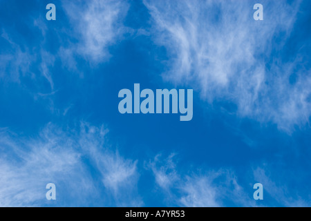 Cirrus vaporeux blanc Banque D'Images