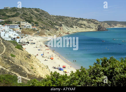 Ouest de l'Algarve, Salema en été Banque D'Images