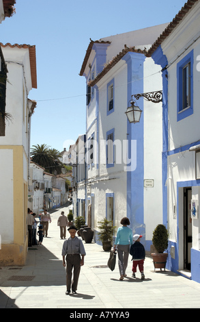 Alentejo, Arraiolos, rue par jour Banque D'Images