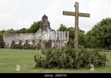 USA, Texas, Mission San Juan Capistrano fondée en 1731 près de San Antonio Banque D'Images