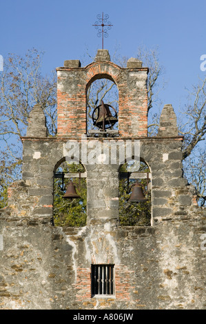 USA, Texas, San Antonio : Espagnol Mission Trail Mission Espada (b.1745, 1756) Banque D'Images