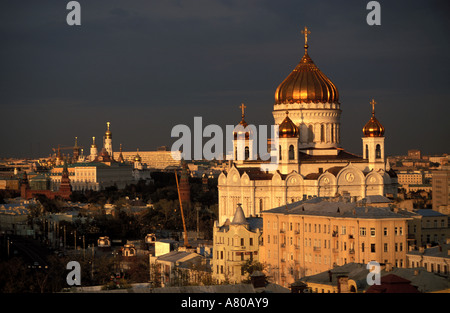La Russie, Moscou, temple orthodoxe de l'Christ-Savior Banque D'Images