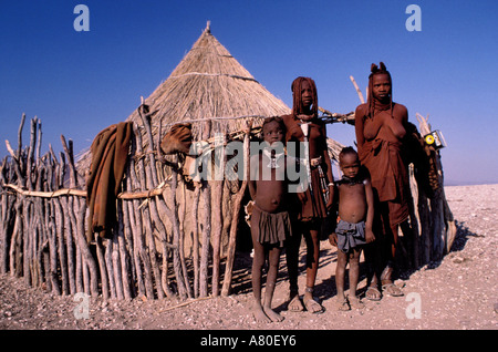 La Namibie, les femmes de l'ethnie Himba Banque D'Images