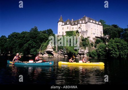 France, Lot, le château de La Treyne est un Relais & Châteaux Hôtel de luxe le long de la rivière Lot, proche de Rocamadour village Banque D'Images