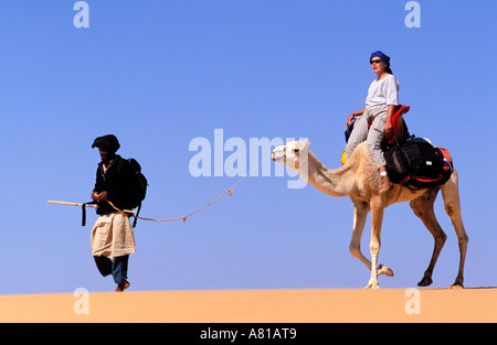 La Mauritanie, l'Adrar, région de la randonnée dans le désert mauritanien Banque D'Images