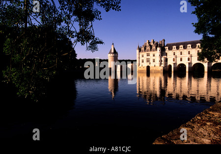 France, Indre et Loire, Vallée de la Loire, du château de Chenonceau Banque D'Images