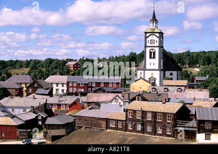 La Norvège, Røros ville, une ancienne ville minière (cuivre), classé Patrimoine Mondial par l'UNESCO Banque D'Images