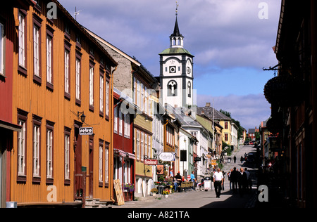 La Norvège, Røros ville, une ancienne ville minière (cuivre), classé Patrimoine Mondial par l'UNESCO Banque D'Images