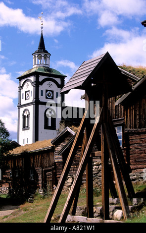 La Norvège, Røros ville, une ancienne ville minière (cuivre), classé Patrimoine Mondial par l'UNESCO Banque D'Images