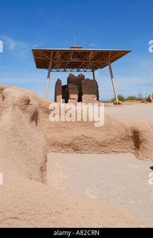 Ruines de Casa Grande de Casa Grande en Arizona USA Banque D'Images