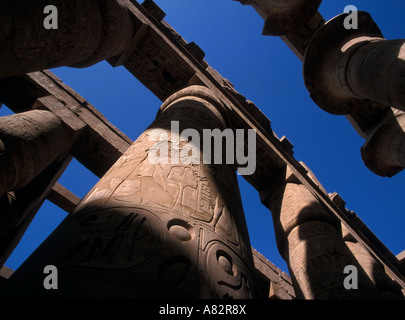 La lumière dans le Temple de Karnak Egypte Banque D'Images