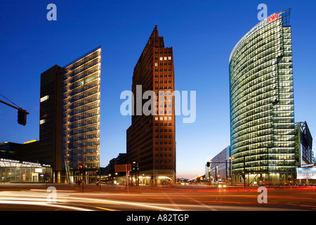 Berlin Potsdamer Platz Sony Center DB tower Banque D'Images