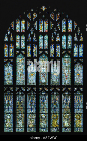 Vitrail Southwell Minster 12e 14e siècle cathédrale normande Dorset UK Angleterre GO Banque D'Images