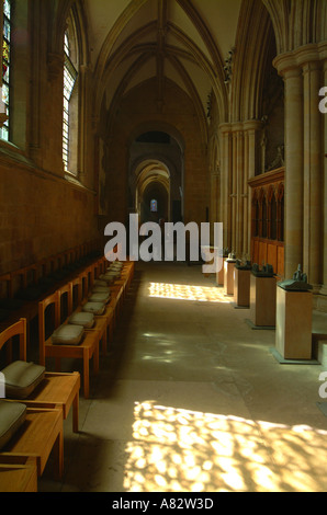 Southwell Minster Nef latérale 12e 14e siècle cathédrale normande Dorset UK Angleterre GO Banque D'Images