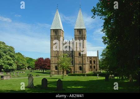 Southwell Minster 12e 14e siècle cathédrale normande Dorset UK Angleterre GO Banque D'Images