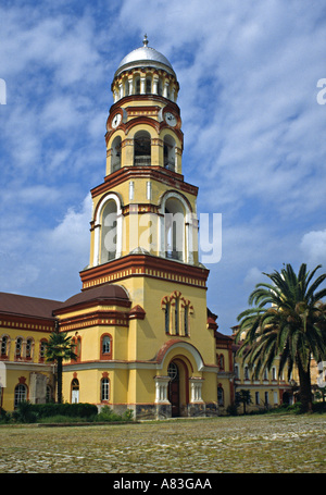 Bell Tower, Monastère de Saint Simon Kananites, Nouvelle Athos, Abkhazie, Géorgie Banque D'Images