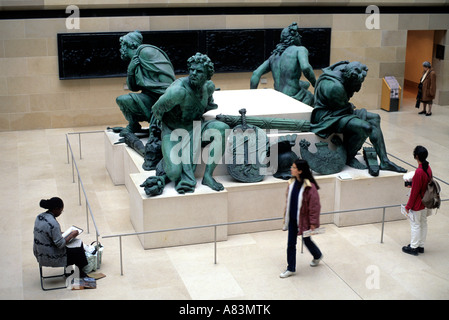 Artiste et la sculpture à l'Hôtel du Louvre à Paris France Banque D'Images