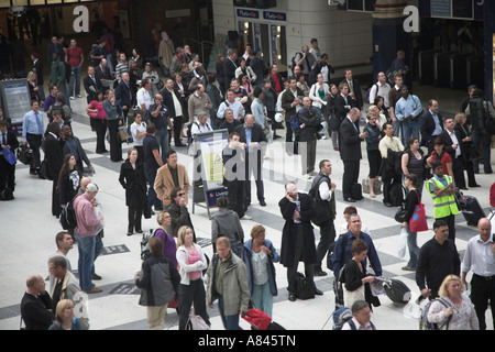 Hall d'occupation de la gare de Liverpool Street, Londres, Angleterre Banque D'Images