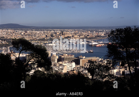 Espagne Majorque Vue sur château de Bellver Palma de Rolf Adlercreutz Photo Banque D'Images