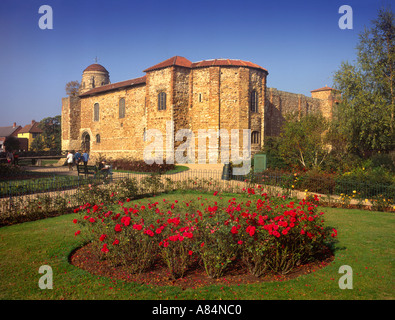 Jardins et du château de Colchester dans l'Essex, Angleterre, Royaume-Uni Banque D'Images