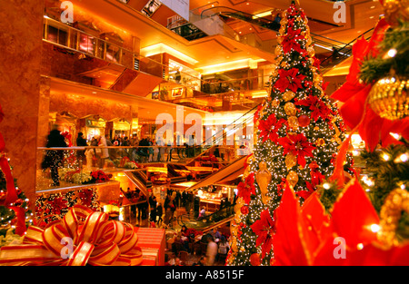 Trump Tower Shopping Mall, de l'intérieur Banque D'Images