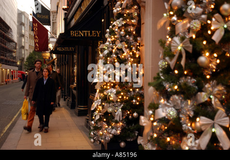 Bond Street, des boutiques à Noël Banque D'Images