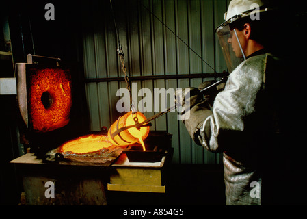 L'industrie australienne. Au nord de la mine de Kalgoorlie. La fusion de l'or. Banque D'Images