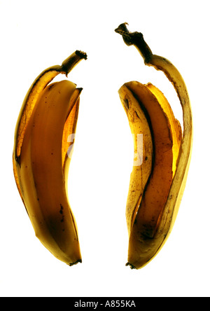 Peaux de banane Banque D'Images