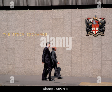 Stock Exchange, Old Broad Street, City of London, England, UK. Banque D'Images