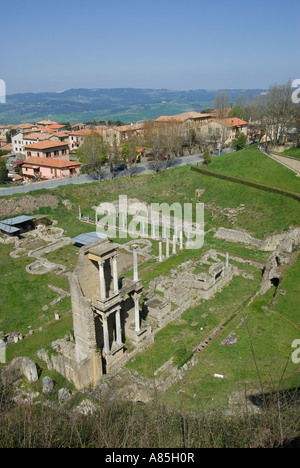 Volterra, Toscane, Italie. Théâtre Romain Banque D'Images