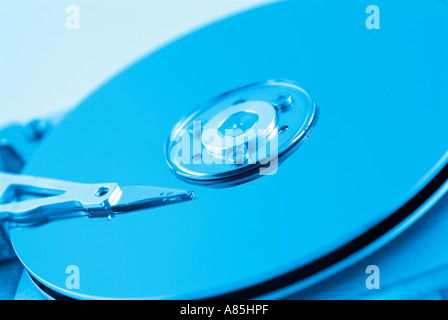 Disque dur de l'ordinateur, Close Up. Banque D'Images