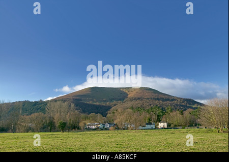 Llanfoist village et la montagne Blorenge dans un patrimoine zone d'état de Nouvelle-Galles du Sud Abergavenny prés Château UK Banque D'Images