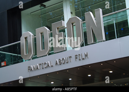Odeon Leicester Square signer sur entrée principale Banque D'Images