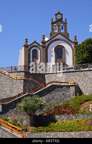 L'église du village. SANTA LUCIA de Tirajana. GRAN CANARIA. Île des Canaries. L'EUROPE Banque D'Images