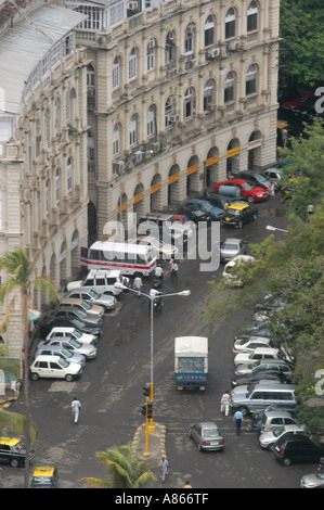 Vue aérienne de parking à Horniman Circle à Bombay maintenant Mumbai Maharashtra Inde Banque D'Images