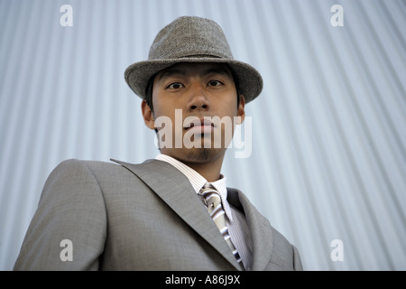 Portrait d'un vêtu d'un costume. Banque D'Images