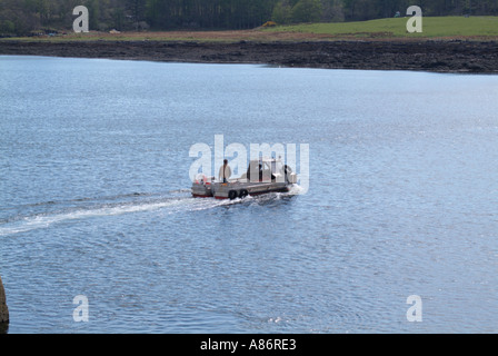 Traversée en ferry à l'île d'Ulva Isle of Mull Hébrides intérieures son d'ulva herritage center Banque D'Images