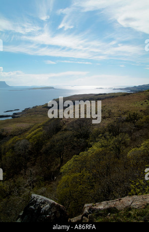 Vue sur le loch NA KEAL Hébrides intérieures sur l'île de Mull Ecosse Voyage Island Isle Argyll et Bute Highland Banque D'Images