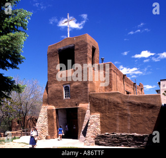 Mission San Miguel Church Santa Fe New Mexico United States Amérique du Nord plus ancienne église de l'USA Banque D'Images