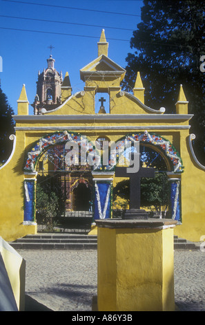 Église de Santa María de Tonantzintla San Andrés Cholula Mexique Banque D'Images