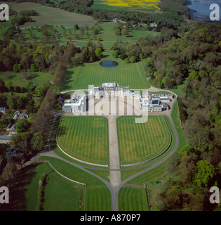 Hopetoun House Edinburgh Scotland vue aérienne Banque D'Images