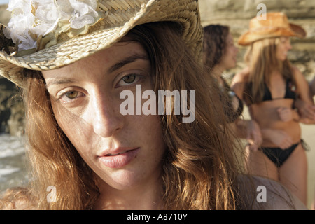 Portrait d'une jeune femme. Banque D'Images