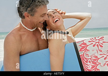 Vue d'un couple en vacances. Banque D'Images