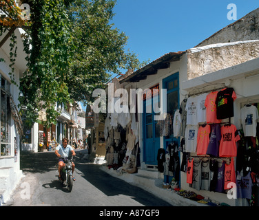 Boutiques dans le village de Kritsa, près de Agios Nikolaos, côte nord-est, la Crète, Grèce Banque D'Images
