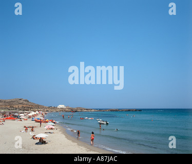 Agios Nikolaos (Saint Nicolas) Beach en 1992 avant le réaménagement, Zakynthos (Zante), îles Ioniennes, Grèce Banque D'Images