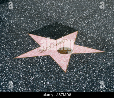 Greta Garbo étoile sur le Hollywood Walk of Fame, Los Angeles, Californie, USA Banque D'Images