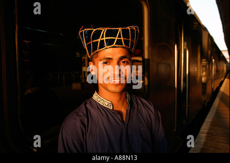 Deccan Odyssey train / train Maharaja Indien, l'Inde Banque D'Images