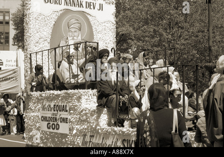 Parade indienne sur Broadway, New York, USA. Banque D'Images