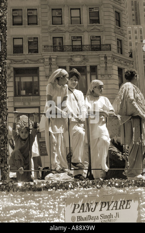 Parade indienne sur Broadway, New York, USA. Banque D'Images