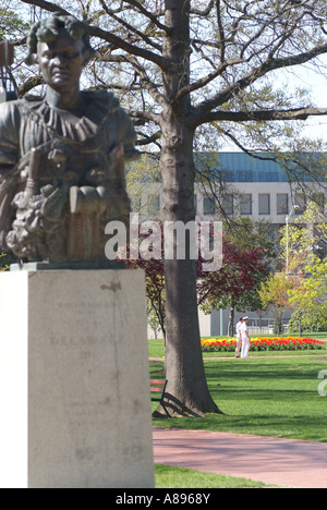 Tecumseh statue sur le terrain de l'US Naval Academy Banque D'Images